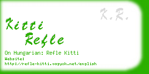 kitti refle business card